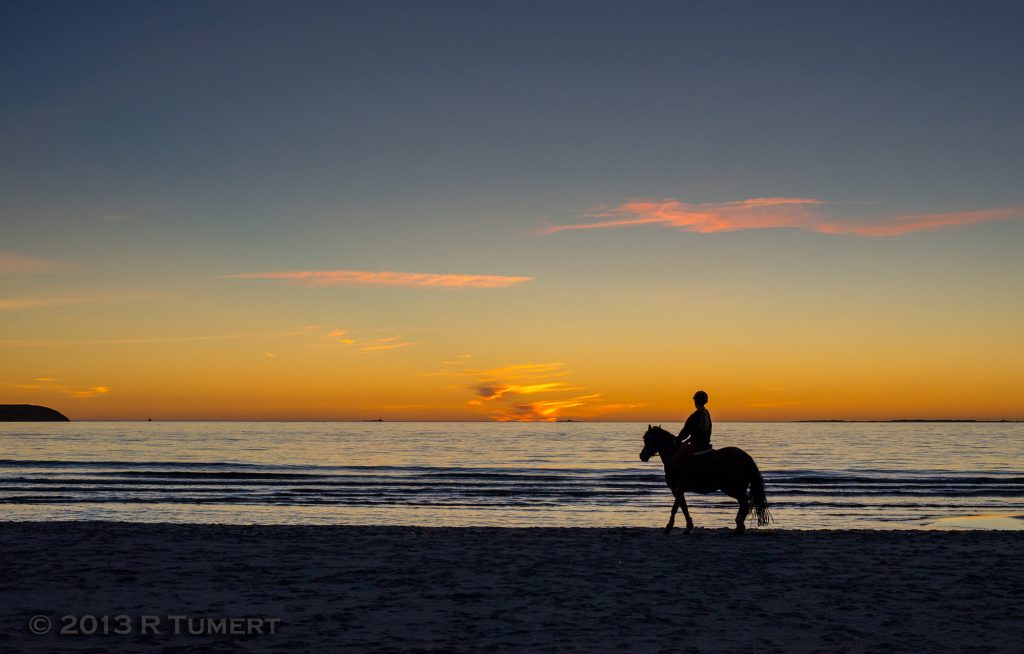 Ridetur på Solastranden