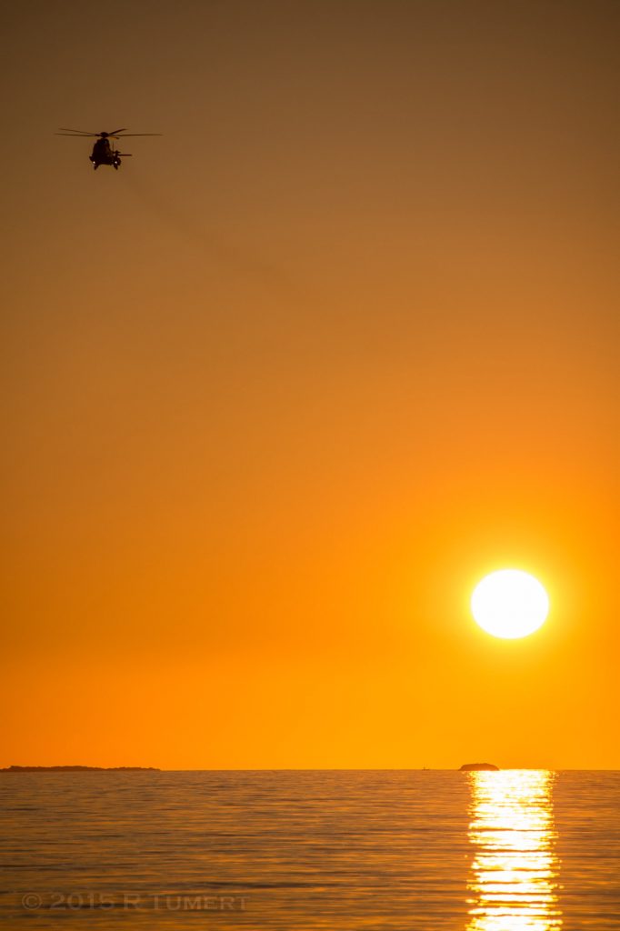 Helikopter på vei inn for landing ved Sola